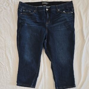 Torrid Blue Ankle Cropped Jeans with Stretch